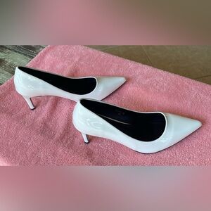 Rainbow White Patent Heels